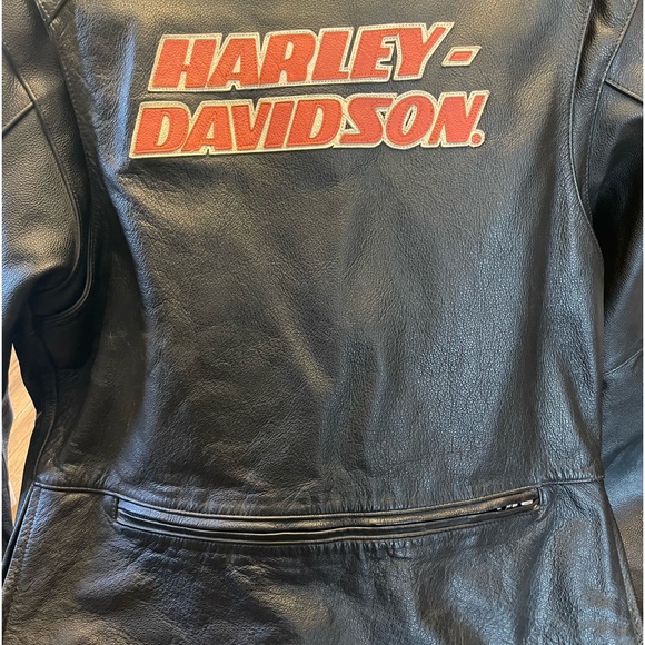 Women’s Harley Davidson Genuine Leather Riding Jacket size large - Picture 3 of 8